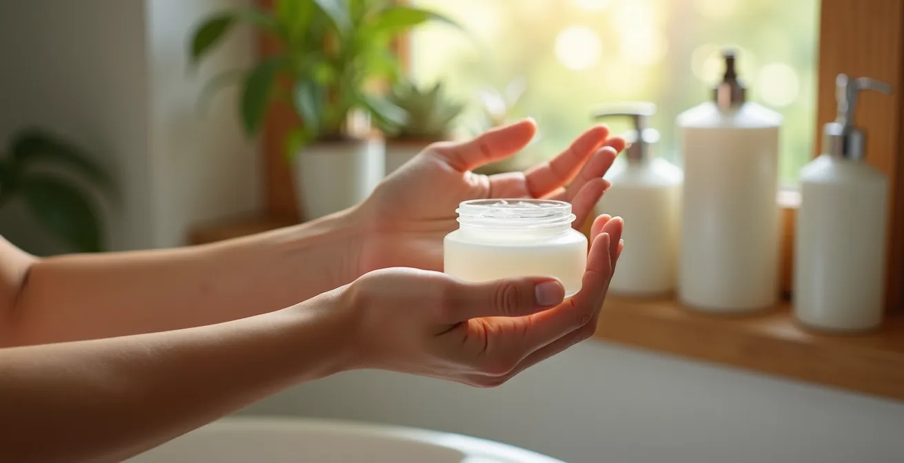 Flacons cosmétiques dans environnement de conservation optimal